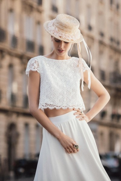 Wedding Skirt Alba Promenade front